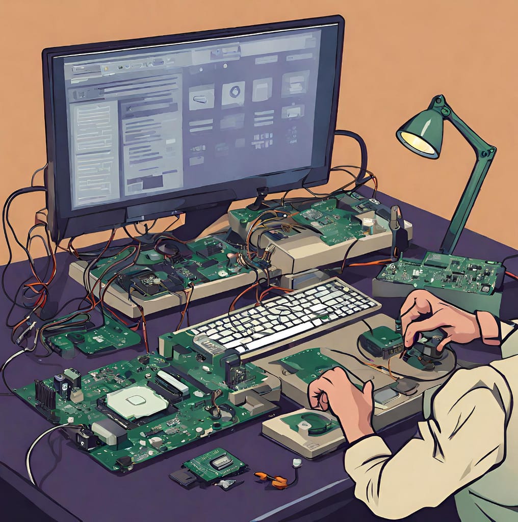 foto naprawa komputera w domu