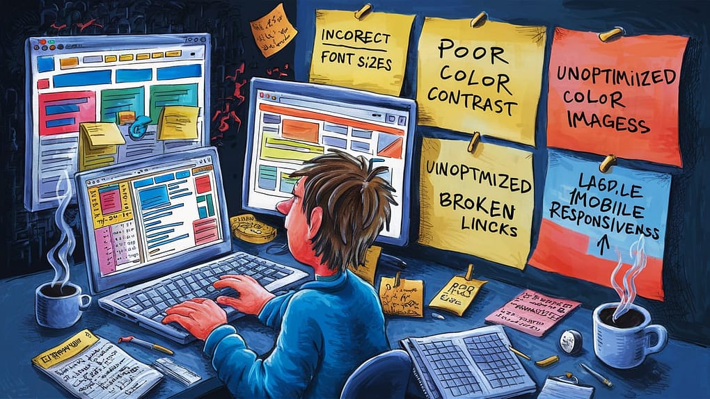 foto 10 błedów przy robieniu strony www